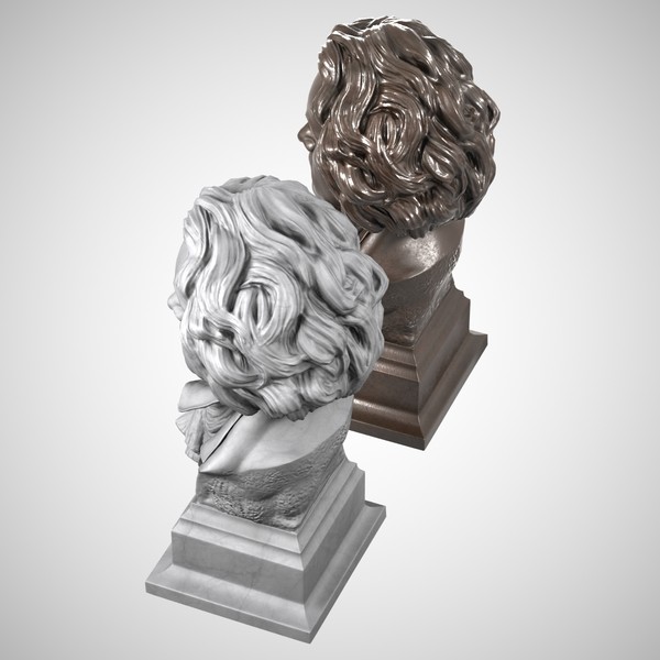 3dsmax decorative bust beethoven - Beethoven Bust... by clay master