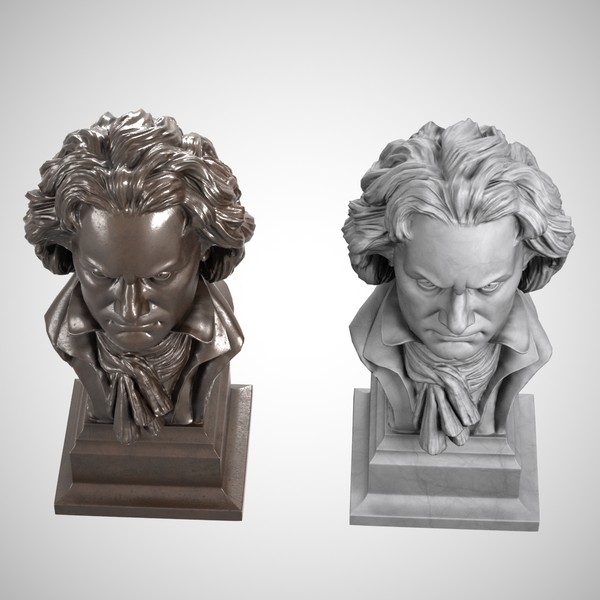 3dsmax decorative bust beethoven - Beethoven Bust... by clay master