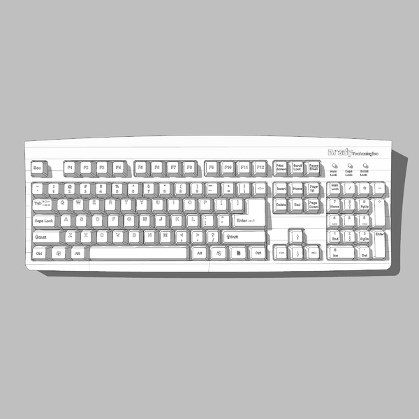 cinema4d computer keyboard - Computer Keyboard: C4D Format... by phantomliving