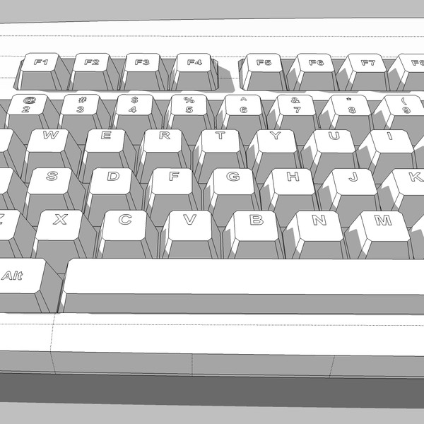 cinema4d computer keyboard - Computer Keyboard: C4D Format... by phantomliving