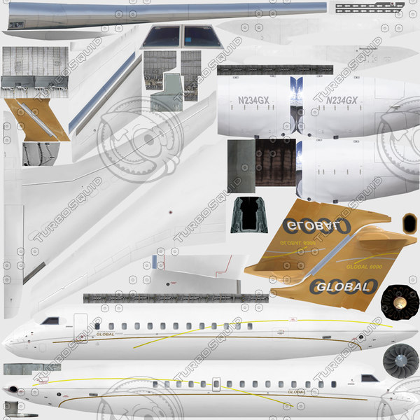 3ds max global 6000 bombardier - Bombardier Global 6000... by Bounding Box
