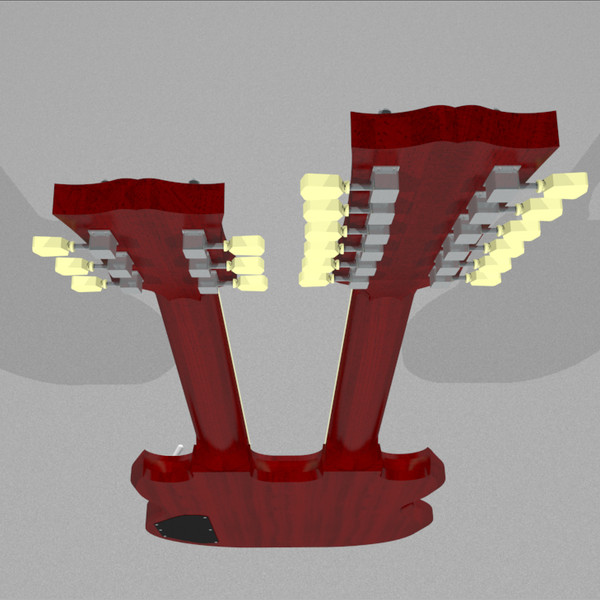 3d model guitar gibson double - Gibson Double Neck Guitar: C4D Format... by phantomliving