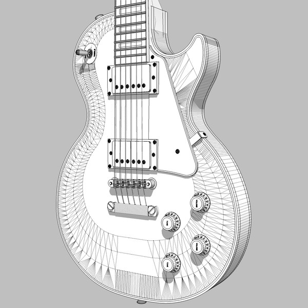 guitar gibson les 3d c4d - Gibson Les Paul Guitar: Custom Sunburst: C4D... by phantomliving