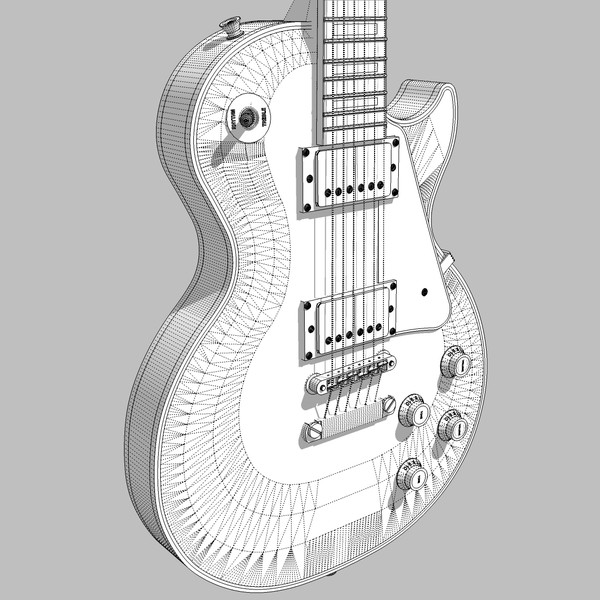 guitar gibson les 3d c4d - Gibson Les Paul Guitar: Custom Sunburst: C4D... by phantomliving
