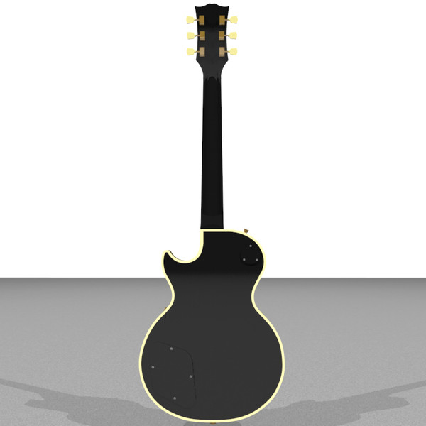 guitar gibson les 3d model - Gibson Les Paul Guitar: Black Beauty: C4D Format... by phantomliving
