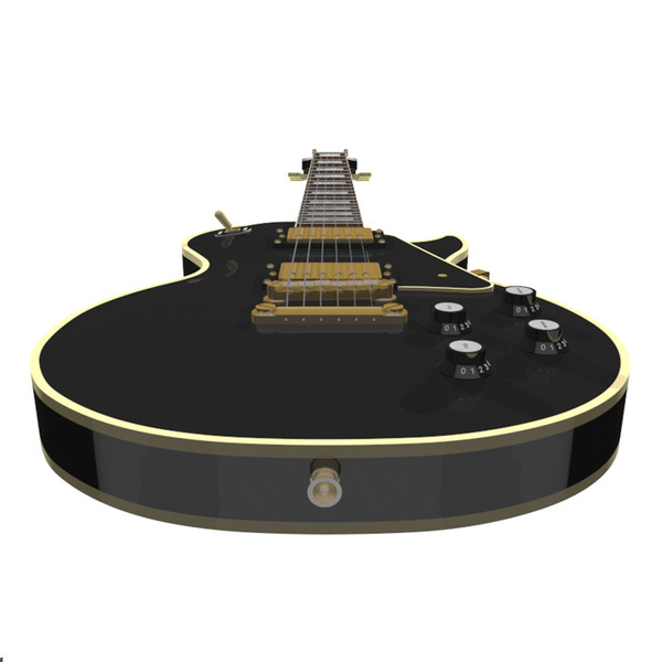 guitar gibson les 3d model - Gibson Les Paul Guitar: Black Beauty: C4D Format... by phantomliving