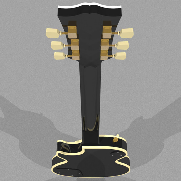 guitar gibson les 3d model - Gibson Les Paul Guitar: Black Beauty: C4D Format... by phantomliving