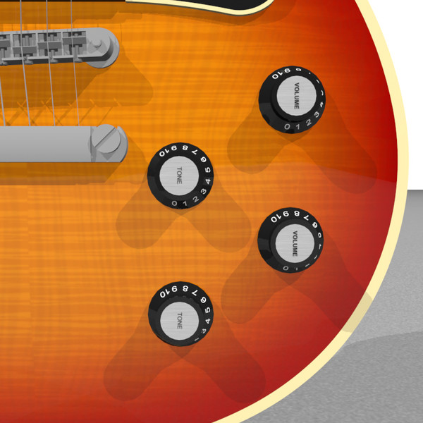 guitar gibson les 3d c4d - Gibson Les Paul Guitar: Custom Sunburst: C4D... by phantomliving