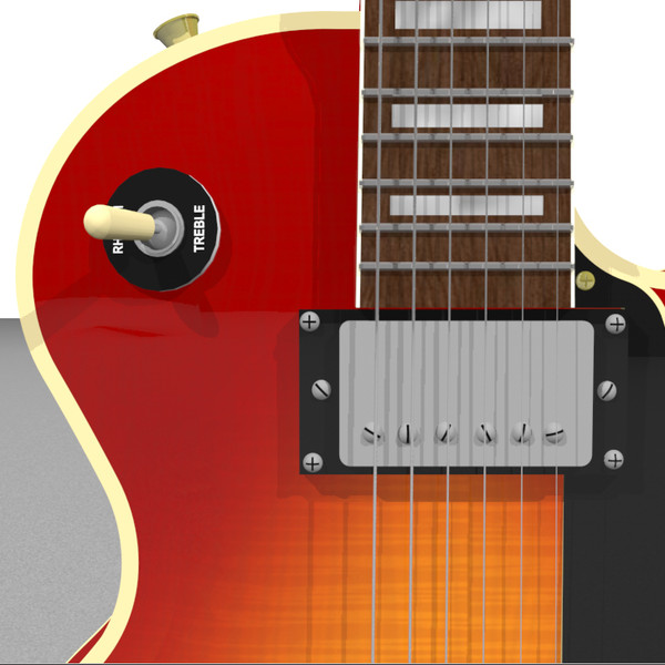 guitar gibson les 3d c4d - Gibson Les Paul Guitar: Custom Sunburst: C4D... by phantomliving