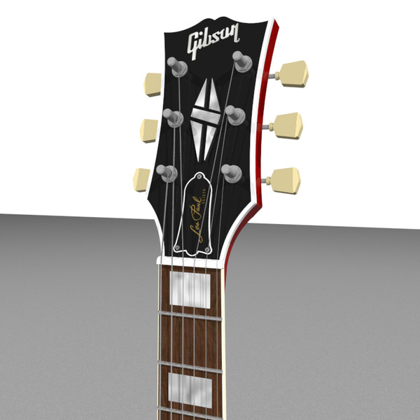 guitar gibson les 3d c4d - Gibson Les Paul Guitar: Custom Sunburst: C4D... by phantomliving