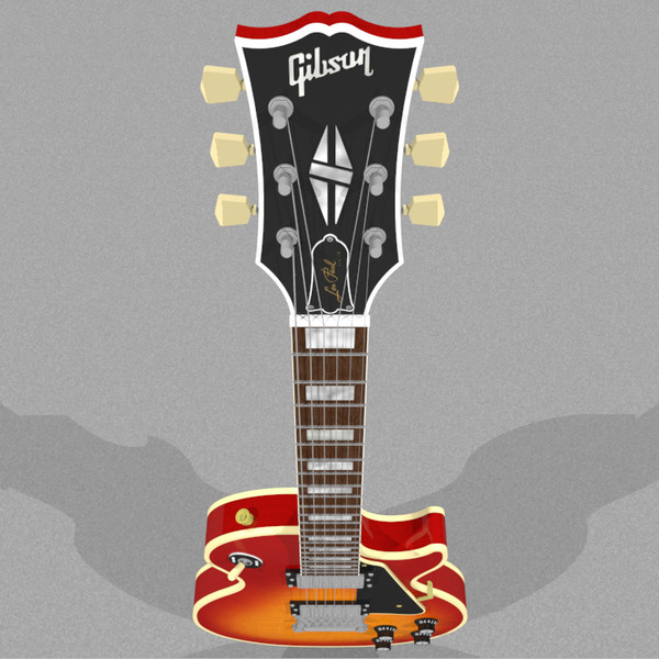 guitar gibson les 3d c4d - Gibson Les Paul Guitar: Custom Sunburst: C4D... by phantomliving