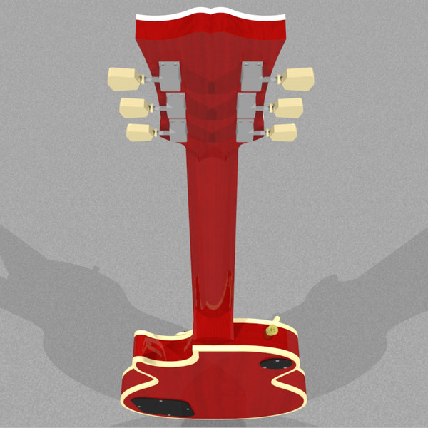 guitar gibson les 3d c4d - Gibson Les Paul Guitar: Custom Sunburst: C4D... by phantomliving