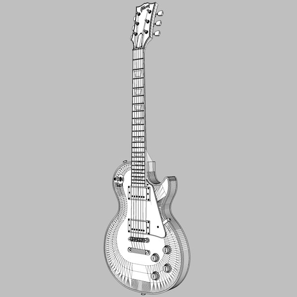 3d guitar gibson les model - Gibson Les Paul Guitar: Tobacco Sunburst: C4D Format... by phantomliving