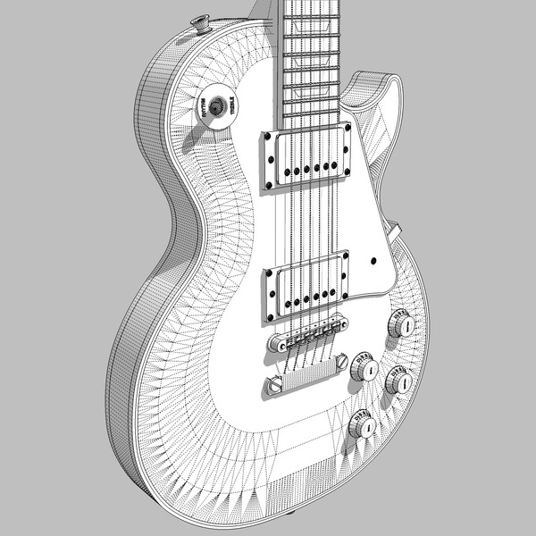 3d guitar gibson les model - Gibson Les Paul Guitar: Tobacco Sunburst: C4D Format... by phantomliving