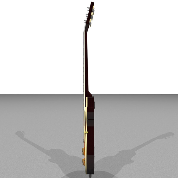 3d guitar gibson les model - Gibson Les Paul Guitar: Tobacco Sunburst: C4D Format... by phantomliving