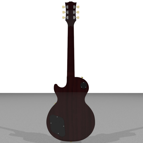 3d guitar gibson les model - Gibson Les Paul Guitar: Tobacco Sunburst: C4D Format... by phantomliving