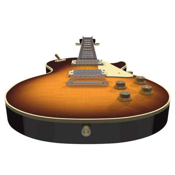 3d guitar gibson les model - Gibson Les Paul Guitar: Tobacco Sunburst: C4D Format... by phantomliving
