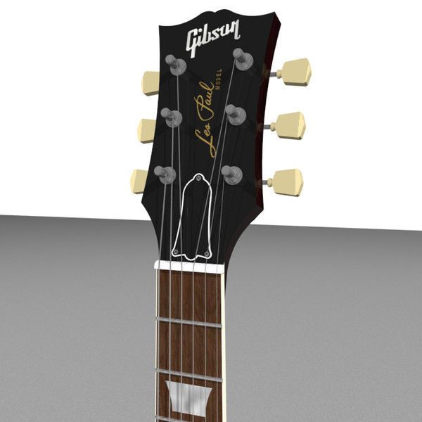 3d guitar gibson les model - Gibson Les Paul Guitar: Tobacco Sunburst: C4D Format... by phantomliving