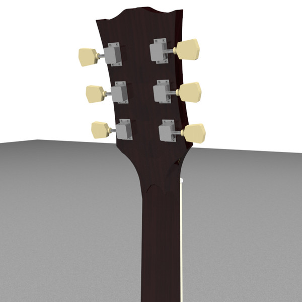 3d guitar gibson les model - Gibson Les Paul Guitar: Tobacco Sunburst: C4D Format... by phantomliving