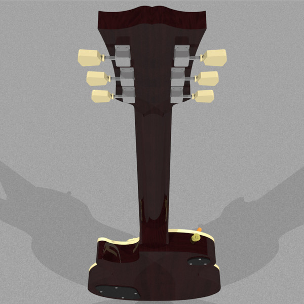 3d guitar gibson les model - Gibson Les Paul Guitar: Tobacco Sunburst: C4D Format... by phantomliving