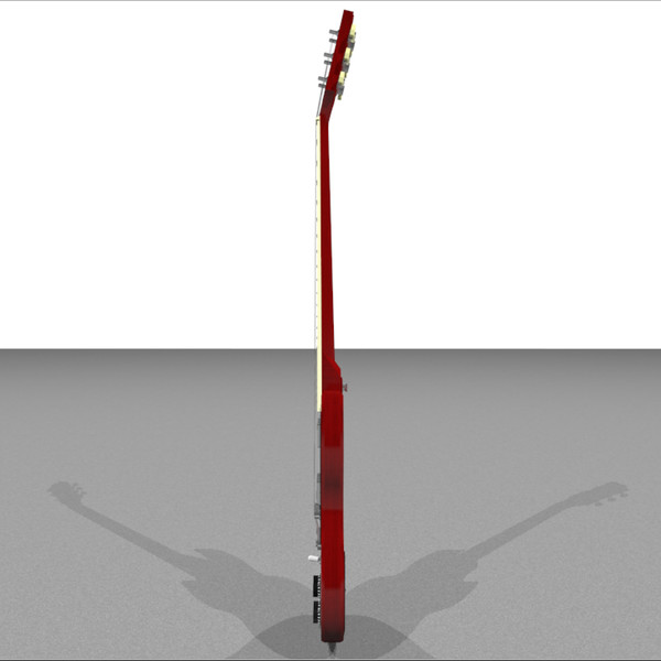 c4d guitar gibson sg - Gibson SG Guitar: C4D Model... by phantomliving