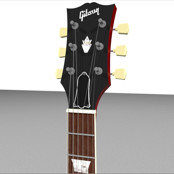 c4d guitar gibson sg - Gibson SG Guitar: C4D Model... by phantomliving