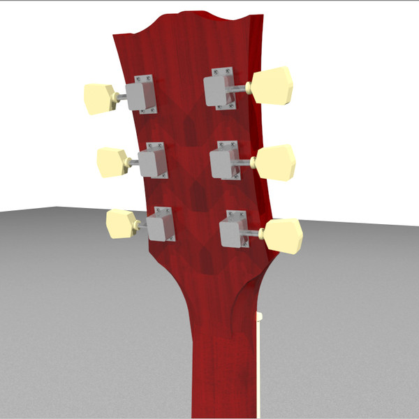 c4d guitar gibson sg - Gibson SG Guitar: C4D Model... by phantomliving
