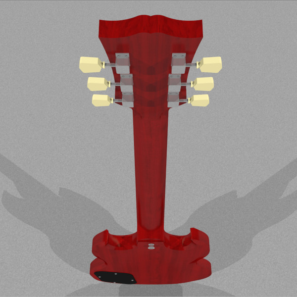 c4d guitar gibson sg - Gibson SG Guitar: C4D Model... by phantomliving