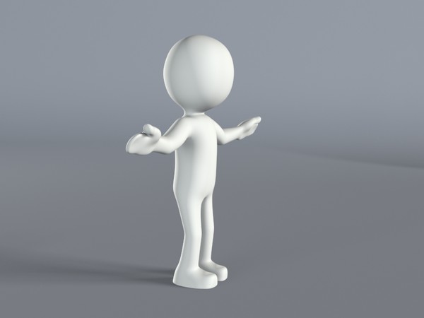 character white human stickman 3d max - 3d white stickman, human, character... by niezlabiba
