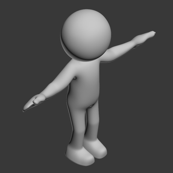 character white human stickman 3d max - 3d white stickman, human, character... by niezlabiba