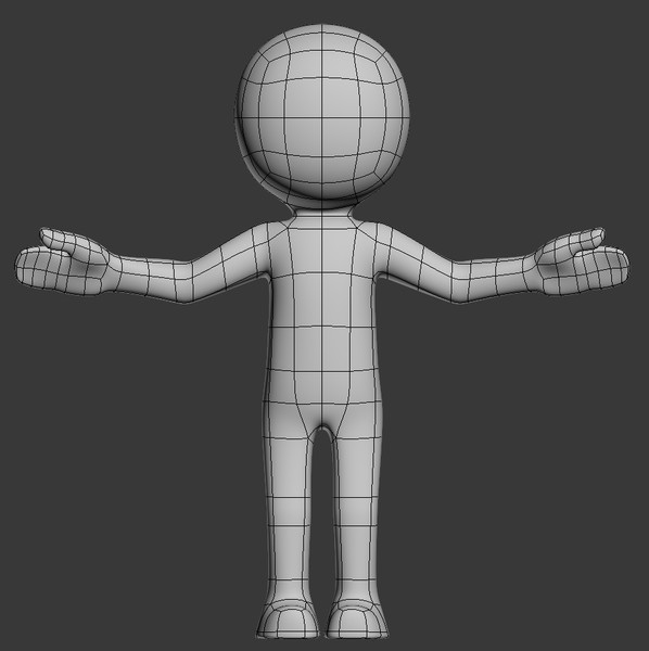 character white human stickman 3d max - 3d white stickman, human, character... by niezlabiba