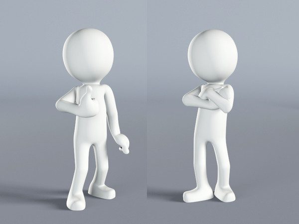 character white human stickman 3d max - 3d white stickman, human, character... by niezlabiba