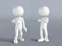 character white human stickman 3d model