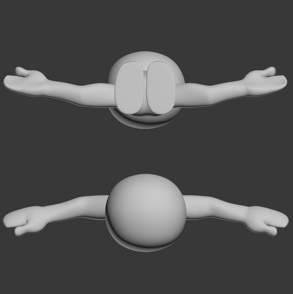 character white human stickman 3d max - 3d white stickman, human, character... by niezlabiba