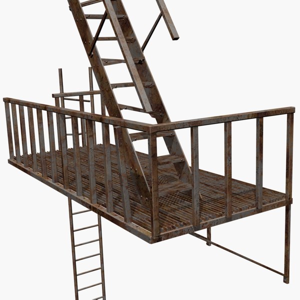 3d rusty escape - Rusty Fire Escape... by chaosfractal