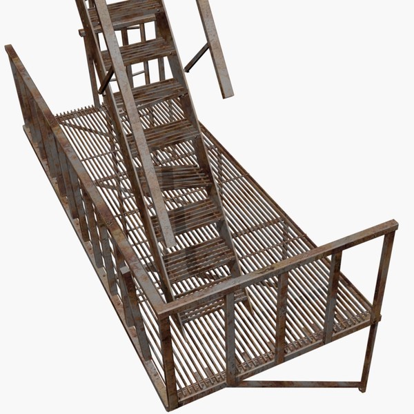 3d rusty escape - Rusty Fire Escape... by chaosfractal
