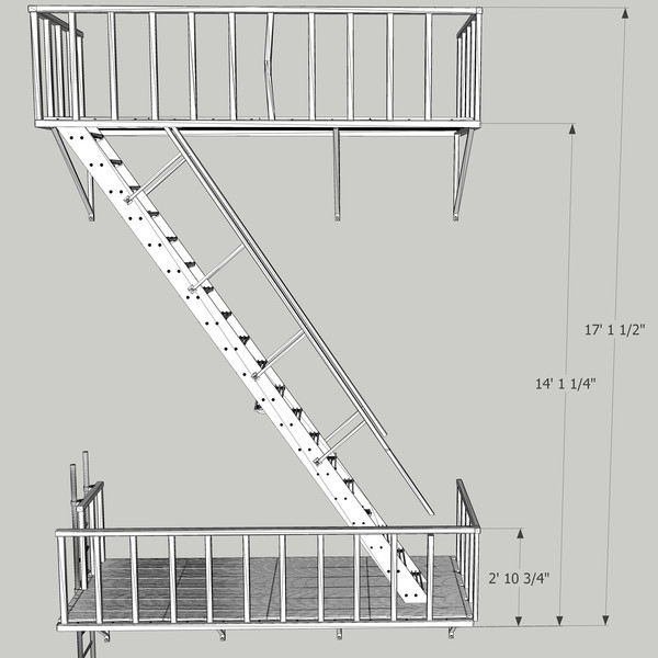 3d rusty escape - Rusty Fire Escape... by chaosfractal