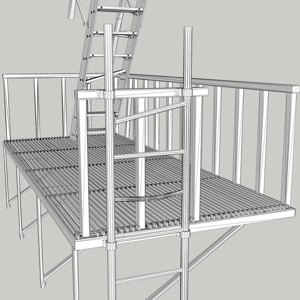 3d rusty escape - Rusty Fire Escape... by chaosfractal
