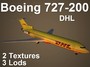 3d model boeing 727-200 dhl