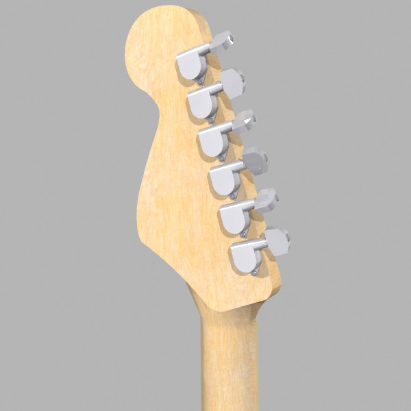 3d model guitar fender coronado - Fender Coronado Guitar: Stripes Finish: Max Format... by phantomliving