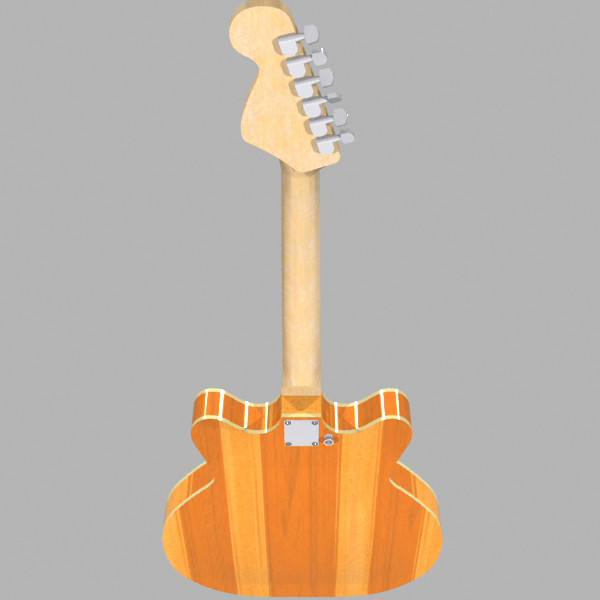 3d model guitar fender coronado - Fender Coronado Guitar: Stripes Finish: Max Format... by phantomliving
