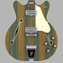 guitar fender coronado 3d max