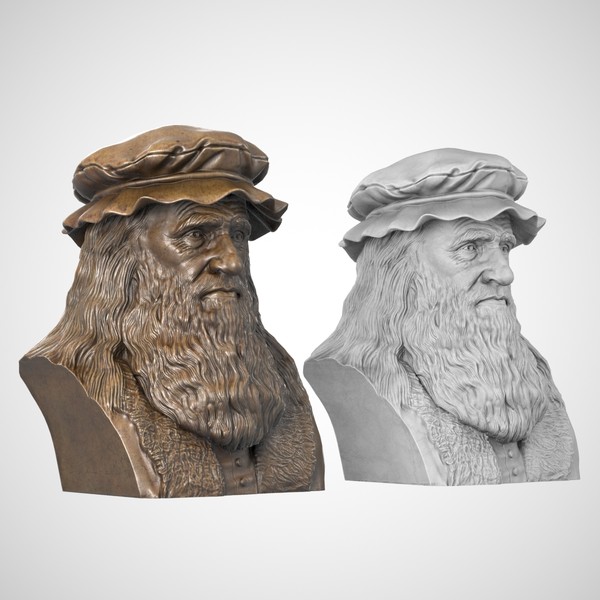 max decorative bust leonardo da - Leonardo Da Vinci Bust... by clay master