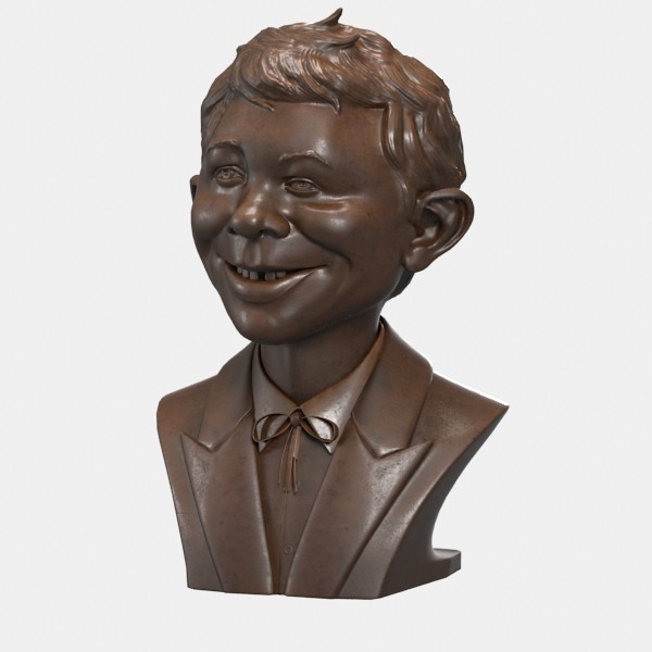 3d model decorative bust alfred e - Alfred E. Neuman Bust... by clay master
