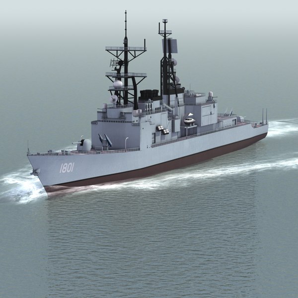 kee lung class ddg 3d model - KeeLung Class DDG... by ES3DStudios