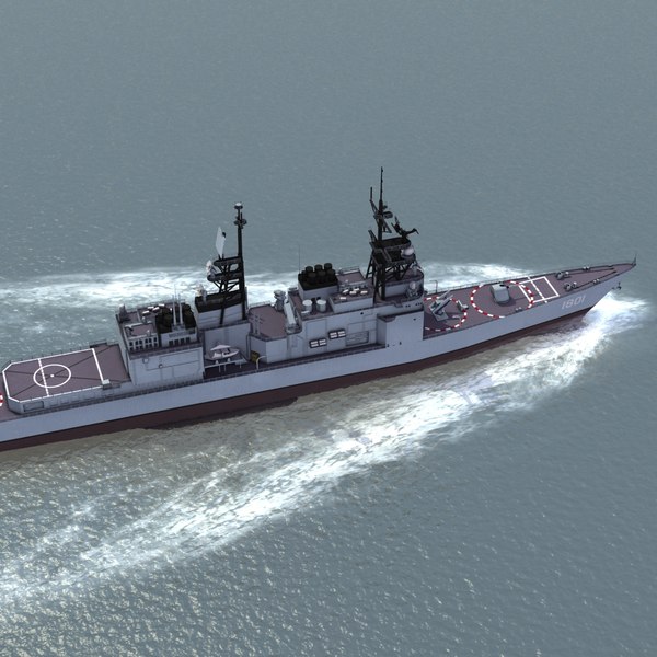 kee lung class ddg 3d model - KeeLung Class DDG... by ES3DStudios
