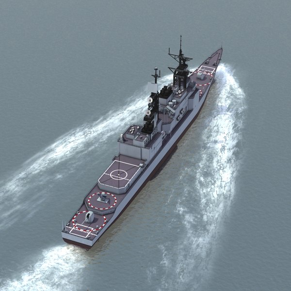 kee lung class ddg 3d model - KeeLung Class DDG... by ES3DStudios