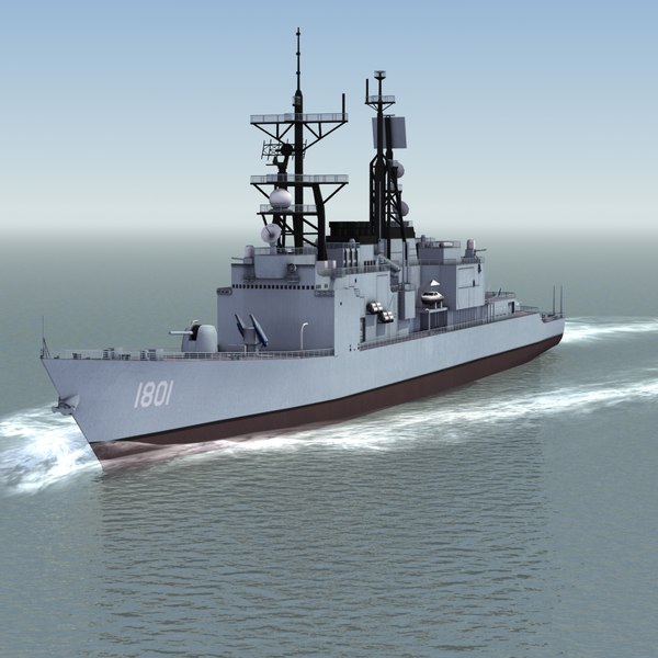 kee lung class ddg 3d model - KeeLung Class DDG... by ES3DStudios