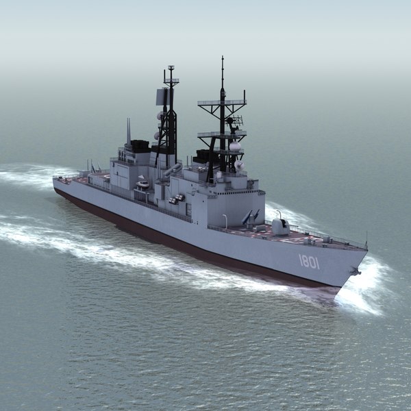 kee lung class ddg 3d model - KeeLung Class DDG... by ES3DStudios