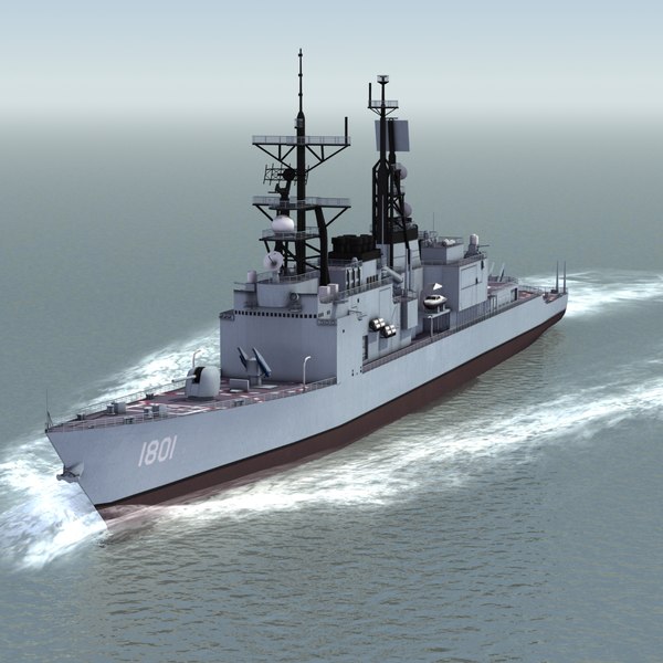 kee lung class ddg 3d model - KeeLung Class DDG... by ES3DStudios